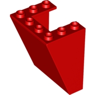 Lego doprava ostatní kapota čelní sklo 3x4x4, červená (487221, 4539115)